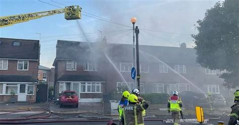 fire in tudor drive morden|fire in morden.